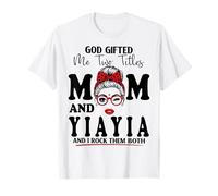 Dio Mi ha regalato Due titoli Mamma e Yiayia Madri Giorno Maglietta