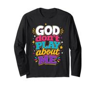 Dio Non Gioca su di Me Fede Cristiana Maglia a Manica