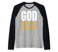 Dio Non Gioca su di Me Fede Cristiana Maglia con Maniche Raglan