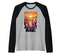 Dio Non Gioca su di Me Fede Cristiana Maglia con Maniche Raglan