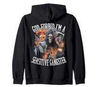 Dio Non Voglia Che io Sia Un Gangster sensibile Funny Bootleg Skeleton Felpa con Cappuccio