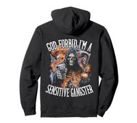Dio Non Voglia Che io Sia Un Gangster sensibile Funny Bootleg Skeleton Felpa con Cappuccio