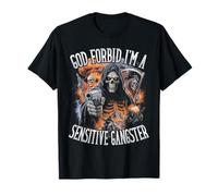 Dio Non Voglia Che io Sia Un Gangster sensibile Funny Bootleg Skeleton Maglietta