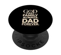 Dio Prima Famiglia Sempre Cristiano Papà PopSockets PopGrip Adesivo