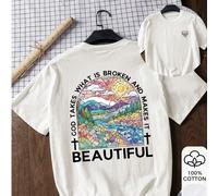Dio rende bello ciò che è rotto - T-shirt casual da donna in 100% cotone a maniche corte, estiva L,M,S,XL,XS,XXL,XXXLTessuto in maglia