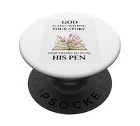Dio scrive ancora la storia cristiana Inspirational Speranza Fede PopSockets PopGrip Adesivo