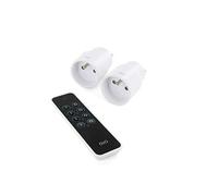 Set di 2 prese On/Off con telecomando Dio, 2300 W, colore: Bianco