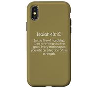 Dio ti sta perfezionando nel fuoco delle difficoltà Isaia 48 10 Custodia per iPhone X/XS