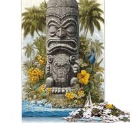 Dio Tiki Puzzle in Legnos 300 Pezzi Per Adulti Regalo Per Amore E Amico Gioco EduGattoion Per Gioco Familiare Decorazione Interna Unica Stress Relief 300pcs (40x28cm)