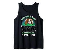 Dio Una Volta disse Che Dio creò Il Cavalier Funny Dog Lover Canotta