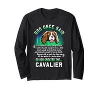 Dio Una Volta disse Che Dio creò Il Cavalier Funny Dog Lover Maglia a Manica
