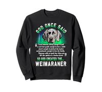 Dio Una Volta disse Che Dio creò Il Weimaraner Funny Dog Felpa