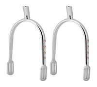 Dioche 1/2 ItalienSperoni Cromati per Ragazza Giovane - Speroni Stretti da Donna in Ottone Cromato in Lega di Zinco per Principianti Equestri - Speroni da Equitazione Eleganti e Durevoli (Argento