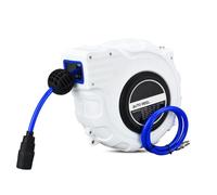 Dioche Avvolgitubo da Giardino Retrattile da 66 Piedi - Avvolgitubo a Parete con Ugello Spruzzatore a 6 Funzioni, Riavvolgimento Automatico, Resistente e Flessibile per Giardinaggio e Lavaggio Auto