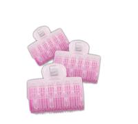 Dioche Bigodini Autoadesivi Rulli Autobloccanti Antiscivolo per Ricci per lo Styling a Casa, Salone, Plastica, 6,5x6x3 Cm, Set 3 (PINK)