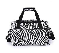 Dioche Borsa per attrezzi da parrucchiere, borsa a righe zebrate, 35 x 20 x 24 cm