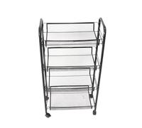 Dioche Carrello Portaoggetti con Ruote Organizer da in Metallo Resistente a più Strati con Ruote per Snack, Verdure e (quattro strati)