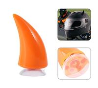 Dioche Casco Corno Casco Moto Diavolo Corno Demone con Accessori Decorativi a Ventosa - Perfetto per Vari Tipi di (ORANGE)