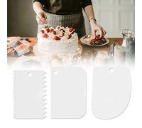 Dioche Catalyst W3 Pezzi Raschietto per Impasto in Plastica per Crema - Utensili Tagliapasta Flessibili, Atossici e per Uso Alimentare per la Decorazione di Torte - Facile da Pulire e Conservare
