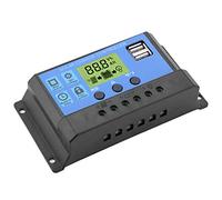 Dioche Controller Solare PWM YJSS 12V/24V Dual USB 12V con Doppie Uscite USB e Gestione a 3 Stadi - Display LCD, Sovracorrente e Cortocircuito, Corrente 10A (YJSS-10A)