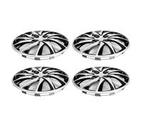 Dioche Coperture Universali 4 Pezzi Copriruota da 15 Pollici Coprimozzi - Sostituzione Universale per la Maggior Parte delle Auto, Camion e SUV - Ed Elegante Ruota R15 (Argento Nero)