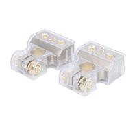 Dioche Coppia Positiva per Auto Connettore Terminale Batteria Negativo e Positivo 0/4/8/10 AWG per Auto, Camion, Barche e Motociclette - Terminali in Lega di Zinco