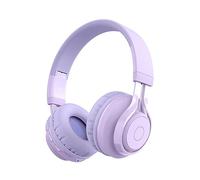 Dioche Cuffie Wireless per Bambini con Luci RGB, Archetto e Microfono Regolabili, Limite di Volume di 85 DB per un Ascolto, Design Pieghevole (PURPLE)