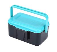 Dioche Custodia per Esche Scatola Porta Esche da Pesca Portatile in Plastica - Custodia per per Lombrichi con Clip - Design a 2 Scomparti - Ideale per Gli Appassionati di Pesca - Leggera e