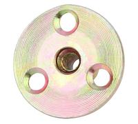 Dioche Dadi per Piastra Posteriore M8 5 Pezzi Flangia Dado a T Dado a Base Rotonda a T per Fissaggio a 3 Fori in Ferro Zincato per Mobili - Durevole e Resistente Alla Ruggine con Elevata Resistenza