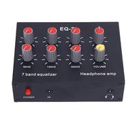 Dioche Equalizzatore per Cuffie Equalizzatore EQ a 7 Bande Audio Digitale a 2 con Regolazione Hi Low da 12 DB, Spina da 3,5 Mm, DC 5-12V per Appassionati di Musica e Giochi