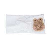 Dioche Fascia per Capelli per Bambini Fascia per Capelli per Bambini in Cotone Ad Alta elasticità con Motivo a Cartoni Animati, Adatta per di età Compresa tra 0 e 8 Anni, Comoda e regolabile. (WHITE)