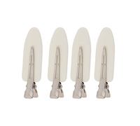 Dioche Fermagli per Capelli Senza Piega Perno per Arricciatura Piegato per Donna 4 Pezzi Perni in Metallo Morsetti Barrette a Scatto con Opzioni Multicolori Trucco e Styling (WHITE)