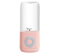 Dioche Frullatore Elettrico per Frullatore Portatile con Tazza USB da 500 Ml - Macchina Portatile per Frutta e Verdura per Viaggi, Ufficio, Casa, Alimenti per Bambini (PINK)
