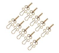 Dioche Ganci per Cucire in Ottone per Abbigliamento Ganci per Appendiabiti in Pelliccia Color Bronzo 10 Pezzi - Gancio in Ferro Resistente per Cappotti, Biancheria Intima e Maglioni - Design (#1)