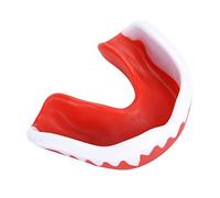 Dioche Gomma Protettiva Professionale per Denti per Boxe, Karate, Realizzata in EVA Ambientale Importata, Non Innocua, Nero Rosso Verde Bianco Blu (Bianco e Rosso)