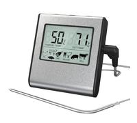 Dioche Indicatore Digitale della Temperatura degli Alimenti LCD Termometro per Carne con Sonda di Temperatura, 7 Temperature Preimpostate e Timer Cucina Perfetta