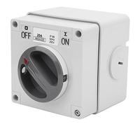 Dioche Interruttore On/off Rotativo con Isolamento Antipolvere con Blocco di Sicurezza, 250 V, Resistente Agli Urti, Grado di Protezione IP66, Materiale PC Ignifugo Durevole (2P20A)