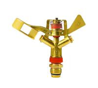 Dioche Irrigatore Ad Impatto da 1/2 Pollice - Irrigatore Regolabile con Doppio Ugello e Rotazione a 360° per l'irrigazione di Prati e Giardini - Resistente Lega di Zinco, Design