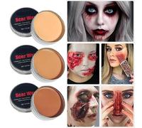 Dioche Kit Cera per Cicatrici, Trucco per Effetti Speciali Non Sicuro Sulla Pelle con Spatola per Trucco Artistico Teatrale di Halloween (2)