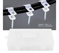 Dioche Kit di Morsetti per Clamp/Holder di Fissaggio in Nylon P - Assortimento 200 Pc per Condotto a Cavo, 6 Dimensioni, Acido e Corrosione Resistente, Bianco e (WHITE)