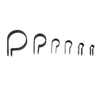 Dioche Kit di Morsetti per Clamp/Holder di Fissaggio in Nylon P - Assortimento 200 Pc per Condotto a Cavo, 6 Dimensioni, Acido e Corrosione Resistente, Bianco e (BLACK)