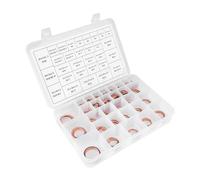 Dioche Kit di Rondelle di Rame 570 Pezzi Completo con 30 Dimensioni per Uso Versatile - Rondella per Tappo di Pozzetto Impostato nell'organizzazione di Scatole di Plastica per Applicazioni