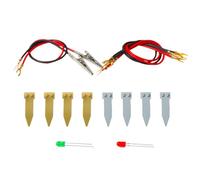 Dioche Kit Esperimento Scientifico Batteria di Frutta con Elettrodi di | Include 4 Fogli di Rame e 4 di Zinco, 2 Lampadine LED Rosse e Verdi, Compatibile con Limone Patata Arancia per Insegnamento