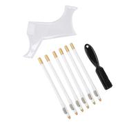 Dioche Kit Modellante per Barba Set Pettine per Styling Portatile per Barba con Pennello Righello e Matite per Uomo Strumento Professionale per Toelettatura Materiale ABS Adatto Ai