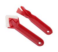 Dioche Kit Strumento per Mastice Kit di Strumenti per Mastice da 2 Pezzi - Dispositivo per la Rimozione del Sigillante Siliconico e Raschietto per Cemento per Vetro con Bordi Versatili per Finiture
