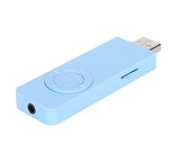Dioche Lettore Musicale Mp3 1 Push Mp3 - Lettore Multimediale Portatile con Cordino - Supporta/WMA - Batteria a Lunga Durata Ed Espansione da 32 GB - Perfetto per l'ascolto della Musica (BLUE)
