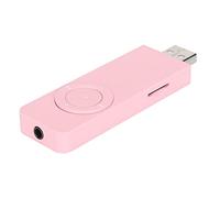Dioche Lettore Musicale Mp3 1 Push Mp3 - Lettore Multimediale Portatile con Cordino - Supporta/WMA - Batteria a Lunga Durata Ed Espansione da 32 GB - Perfetto per l'ascolto della Musica (Roseo)