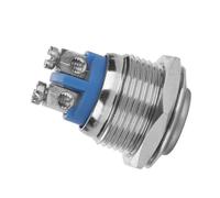 Dioche Mini Interruttore a Pulsante a 2 Pin Impermeabile in Metallo da 12 Volt, 5 Pezzi, 16 Mm - Durevole, Alta conduttività, Ripristino Automatico, Ideale per il Controllo di Circuiti e (Gaotou)