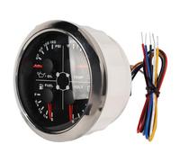 Dioche Misuratore di Pressione Olio, Temperatura, Carburante e Volt da 85 Mm 8-16 V per Auto, Barche e Moto (Nero °F/PSI)