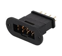 Dioche Mobile Bat10 Pezzi MPX Spina Ottagonale Nera Set di Spine per Batteria Modello per Stampaggio a Iniezione in Rame Placcato Oro - Connettori Maschio e Femmina a 8 Pin per Applicazioni RC